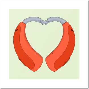 Heart Shaped Hearing Aid Posters and Art